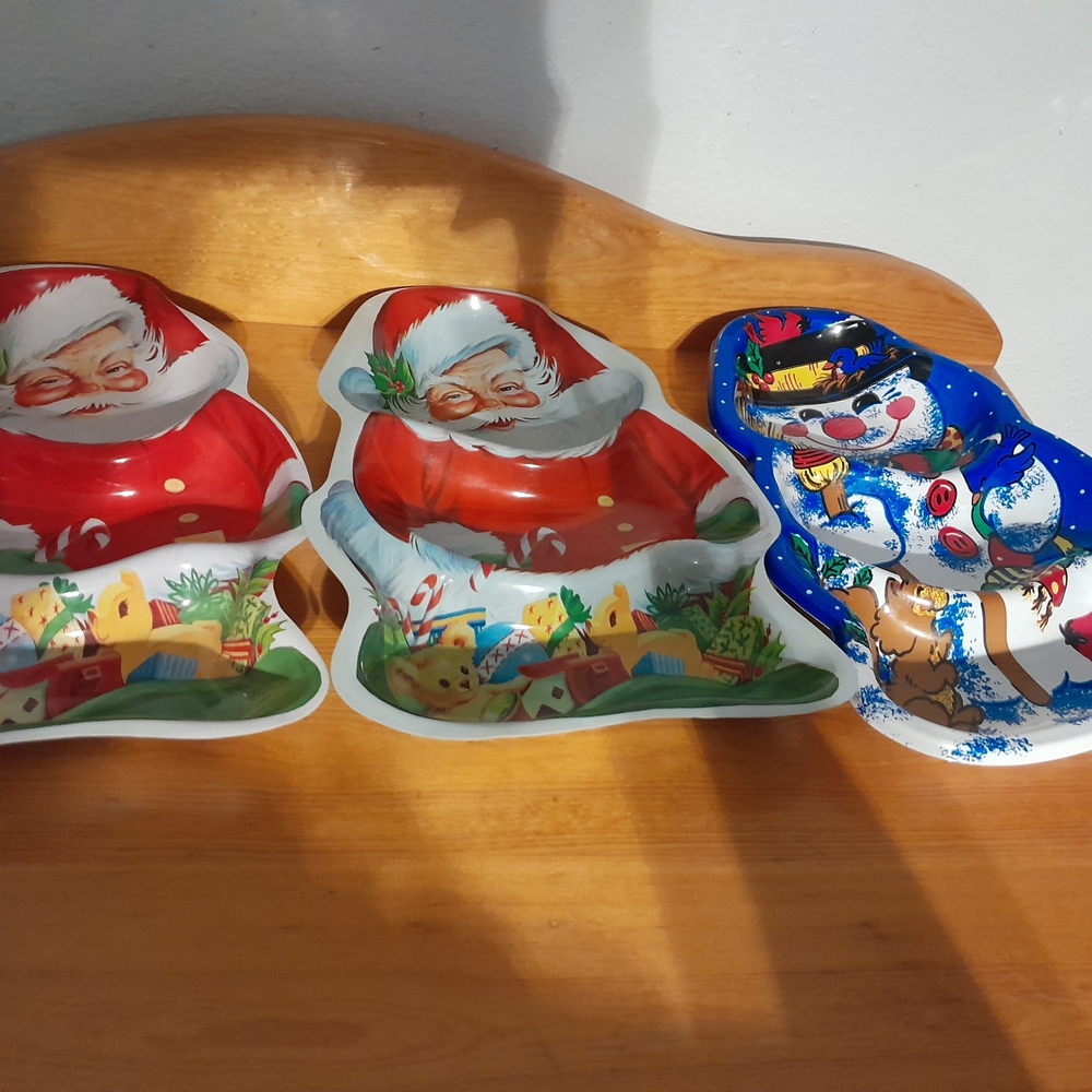 Vintage Berman Christmas Trays